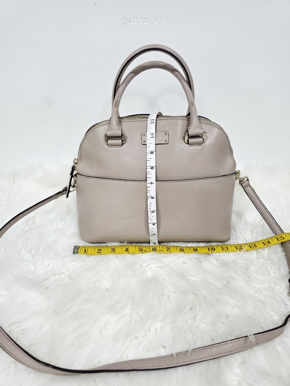 Kate Spade Nude Beige Blush Leather Satchel Crossbody Bag - Picture 8 of 17